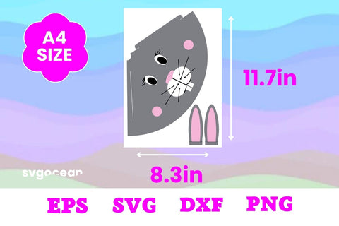 Hare Party Hat Cut File 3D Paper SvgOcean 