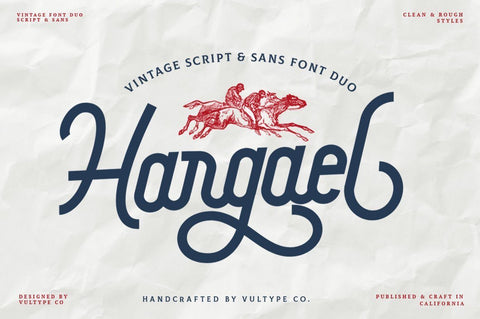 Hargael - Vintage Script Font Font Vultype Co 