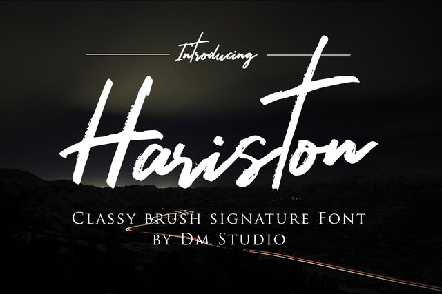 Hariston - Classy Signature Font Font Dm Letter Studio 