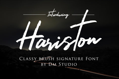 Hariston - Classy Signature Font Font Dm Letter Studio 