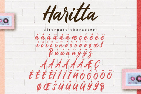 Haritta - Handwritten Script Font Font Ibey Design 
