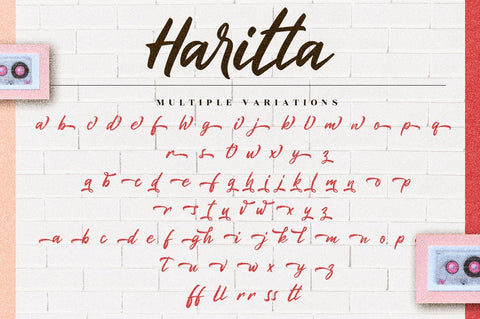 Haritta - Handwritten Script Font Font Ibey Design 