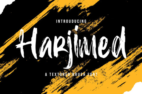 Harjimed - Textured Brush Font Font StringLabs 