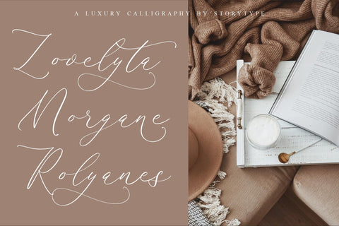 Harlyetta Mordila - Luxury Calligraphy Font Storytype Studio 
