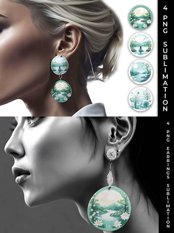 Harmony of Mindfulness - Tranquil Earrings Sublimation Bundle Sublimation Sintegra 