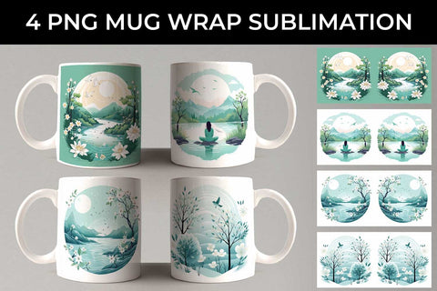 Harmony of Mindfulness - Tranquil Mug Wrap Sublimation Bundle Sublimation Sintegra 