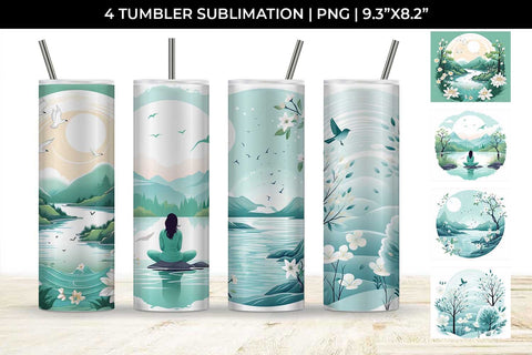 Harmony of Mindfulness - Tranquil Tumbler Wrap Bundle Sublimation Sintegra 