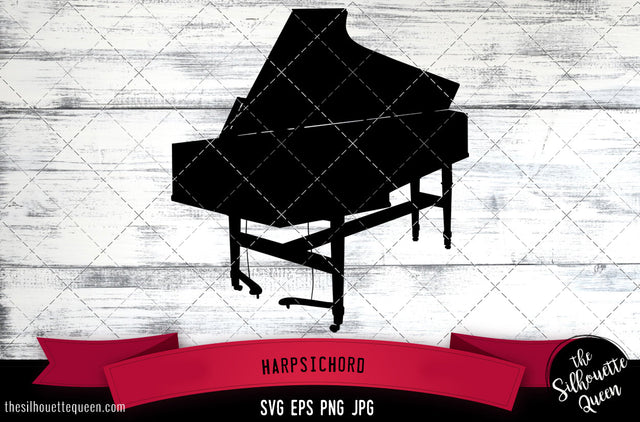 Harpsichord Silhouette Vector SVG SVG Loveleen Kaur 
