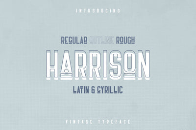 Harrison - Retro typeface Font VPcreativeshop 
