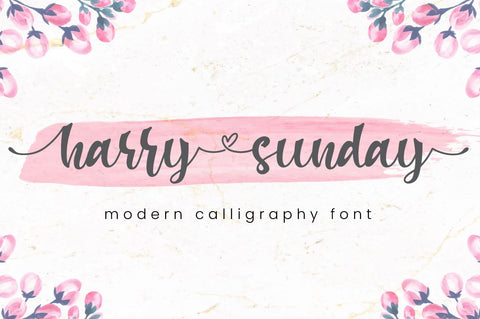 Harry Sunday - Script Font Font Attype studio 
