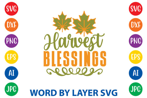 Harvest Blessings, Fall SVG Design SVG Rafiqul20606 