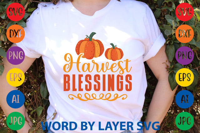 Harvest Blessings, Fall SVG Design SVG Rafiqul20606 