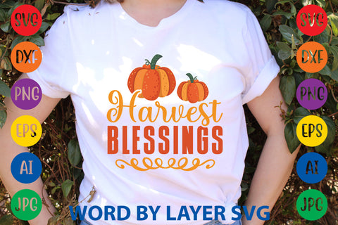 Harvest Blessings, Fall SVG Design SVG Rafiqul20606 