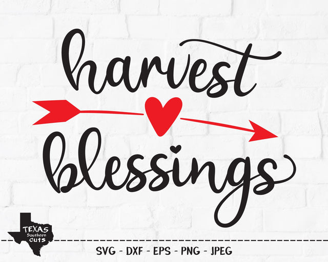 Harvest Blessings | Fall SVG SVG Texas Southern Cuts 