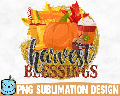 Harvest Blessings Sublimation Design SVG MintyMarshmallows 
