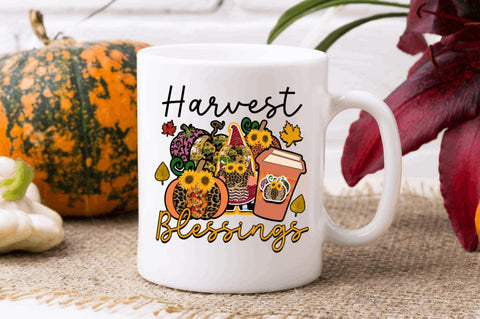 Harvest blessings Sublimation PNG, Vintage Autumn Sublimation Design Sublimation Regulrcrative 