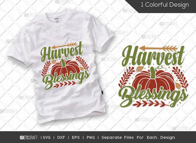 Harvest Blessings SVG Cut File | Pumpkin Svg | Pumpkin Patch Svg | Fall Svg | Thankful Svg | Thanksgiving Svg | Hunting T-shirt Design SVG ETC Craft 