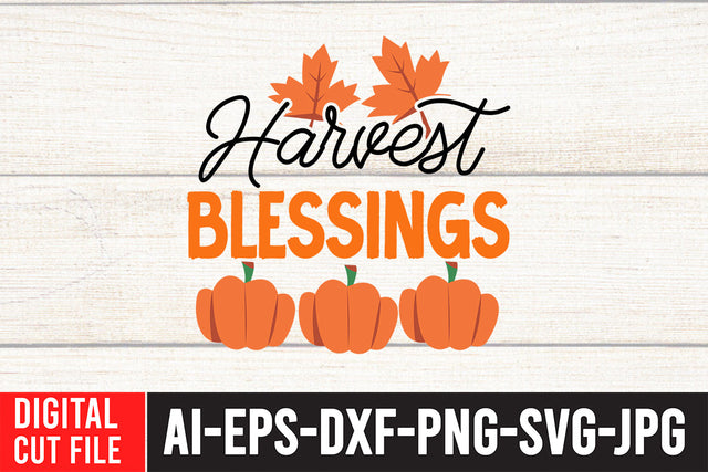 Harvest Blessings SVG Cut File SVG BlackCatsMedia 