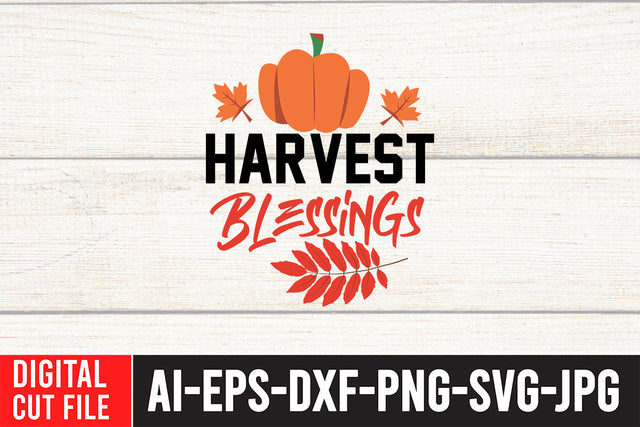 Harvest Blessings SVG Cut File SVG BlackCatsMedia 