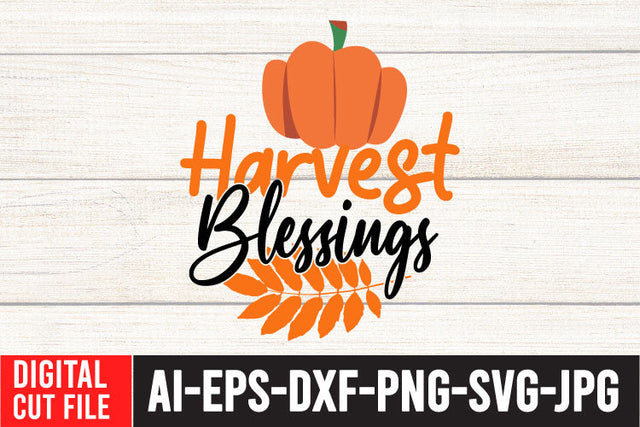Harvest Blessings SVG Cut File SVG BlackCatsMedia 