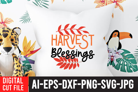 Harvest Blessings SVG Cut File SVG BlackCatsMedia 
