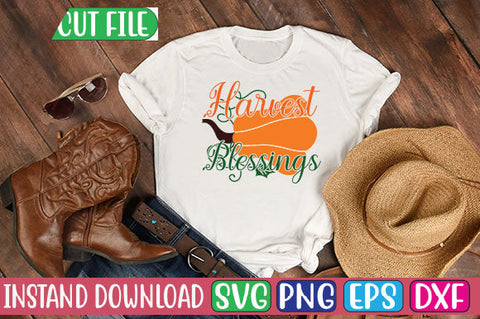 Harvest Blessings SVG Cut File SVGs, Quotes and Sayings, Food & Drink, Holiday,On Sale, SVG Studio Innate 
