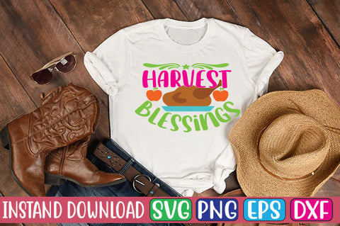 Harvest Blessings SVG Cut File SVGs, Quotes and Sayings, Food & Drink, Holiday,On Sale, SVG Studio Innate 