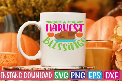 Harvest Blessings SVG Cut File SVGs, Quotes and Sayings, Food & Drink, Holiday,On Sale, SVG Studio Innate 