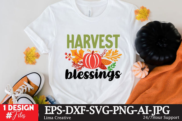 Harvest Blessings SVG Cute File , autumn quotes,Autumn SVG Design, Autumn Retro T-shirt Design,Autumn Illustration ,Autumn SVG Qoutes,Autumn Sublimation PNG SVG Insomnia Std 