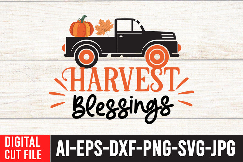 Harvest Blessings SVG Design SVG BlackCatsMedia 