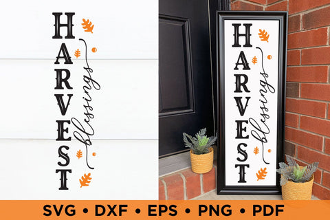 Harvest Blessings SVG, Fall Porch Sign SVG SVG CraftLabSVG 