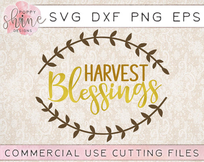 Harvest Blessings SVG Poppy Shine Design 