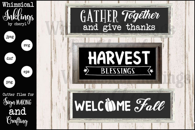 Harvest Blessings SVG Set SVG Whimsical Inklings 