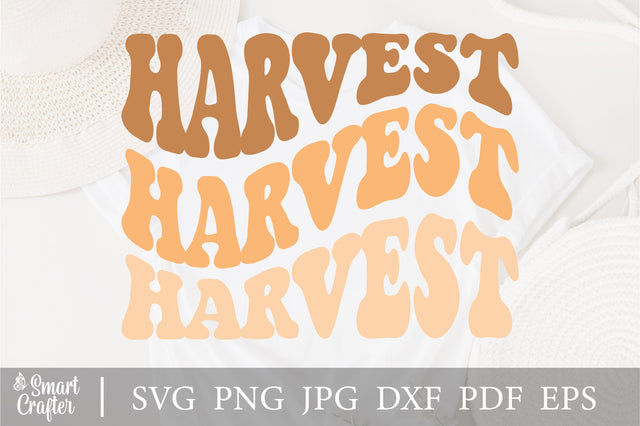 Harvest svg, wavy style svg, EPS PNG Cricut Instant Download SVG Fauz 