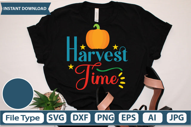 Harvest Time Svg Cut File,SVGs,quotes-and-sayings,food-drink,mini-bundles,print-cut,on-sale, SVG DesignPlante 503 