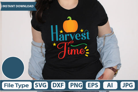 Harvest Time Svg Cut File,SVGs,quotes-and-sayings,food-drink,mini-bundles,print-cut,on-sale, SVG DesignPlante 503 
