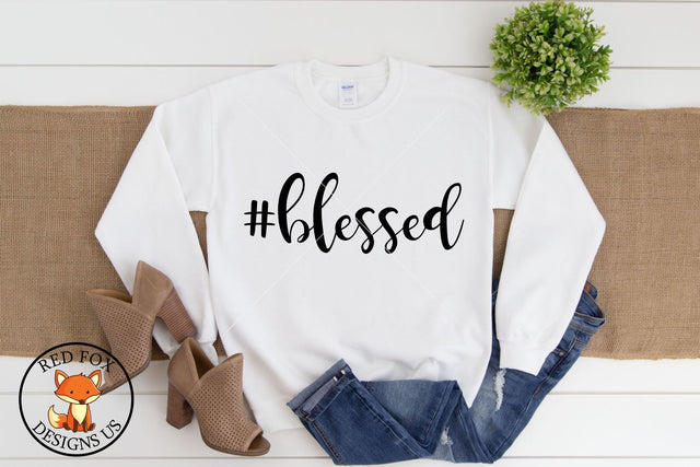 Hashtag Blessed | Scripture SVG PNG DXF Cut Files SVG RedFoxDesignsUS 