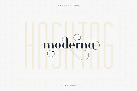 Hashtag Moderna - duo font + Extra Font VPcreativeshop 