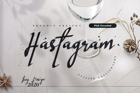 Hastagram - Calligraphy Script Font Font Ibey Design 