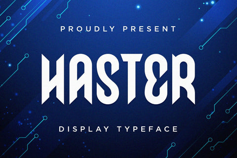 Haster - Display Font Font Alpaprana Studio 