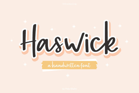 Haswick Handwritten Font Font Paily Studio 