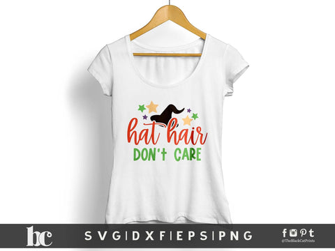 Hat Hair Don't Care | Witch hat cut file SVG TheBlackCatPrints 