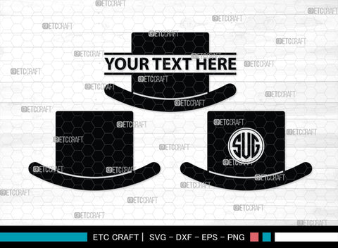 Hat Monogram, Hat Silhouette, Hat SVG, Baseball Cap Svg, Cap Svg, Cowboy Hat Svg, SB00197 SVG ETC Craft 