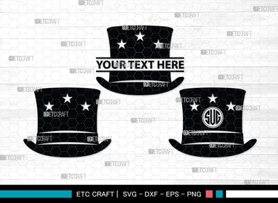 Hat Monogram, Hat Silhouette, Hat SVG, Baseball Cap Svg, Cap Svg, Cowboy Hat Svg, SB00197 SVG ETC Craft 