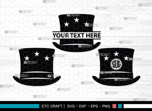Hat Monogram, Hat Silhouette, Hat SVG, Baseball Cap Svg, Cap Svg, Cowboy Hat Svg, SB00197 SVG ETC Craft 