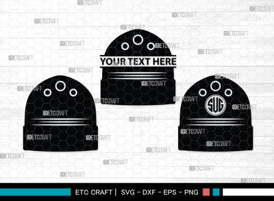 Hat Monogram, Hat Silhouette, Hat SVG, Baseball Cap Svg, Cap Svg, Cowboy Hat Svg, SB00197 SVG ETC Craft 