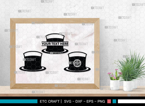 Hat Monogram, Hat Silhouette, Hat SVG, Baseball Cap Svg, Cap Svg, Cowboy Hat Svg, SB00197 SVG ETC Craft 