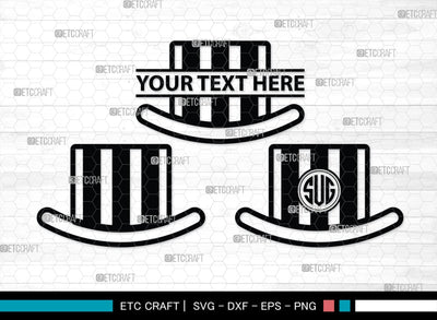 Hat Monogram, Hat Silhouette, Hat SVG, Baseball Cap Svg, Cap Svg, Cowboy Hat Svg, SB00197 SVG ETC Craft 