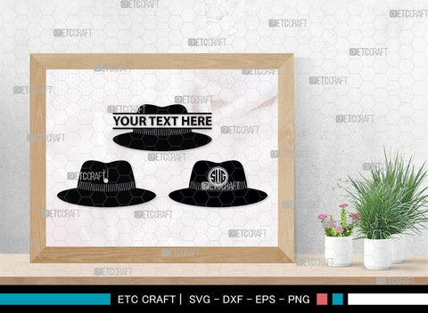 Hat Monogram, Hat Silhouette, Hat SVG, Baseball Cap Svg, Cap Svg, Cowboy Hat Svg, SB00197 SVG ETC Craft 