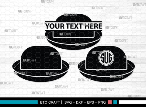 Hat Monogram, Hat Silhouette, Hat SVG, Baseball Cap Svg, Cap Svg, Cowboy Hat Svg, SB00197 SVG ETC Craft 